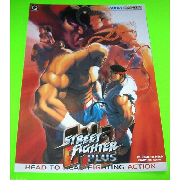 Street Fighter Plus EX2 Arcade FLYER Original 1999 NOS Foldout Artwork Retro - Picture 3 of 6